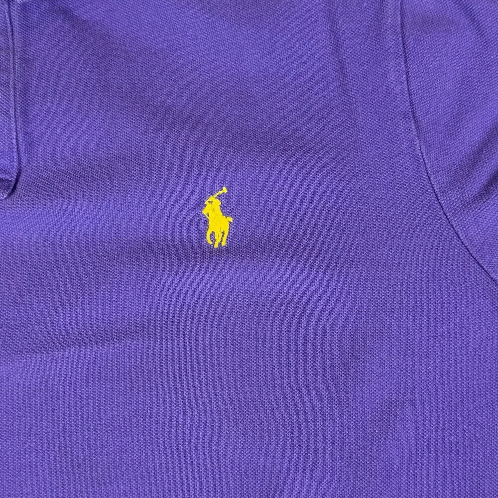 Polo Ralph Lauren Polo Shirt Mens XL Purple Cotton Custom Fit Embroidered Pony